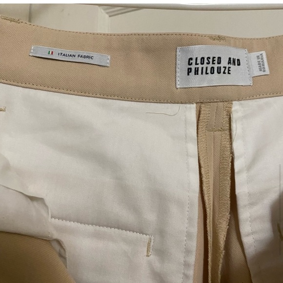 Anthropologie Closed Pleated Trouser paperbag chino parachute Pant unisex - Picture 9 of 14